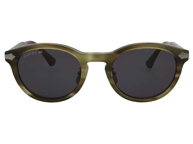 Gucci Occhiali da sole rotondi in acetato Grigio ref.378029 - Joli Closet