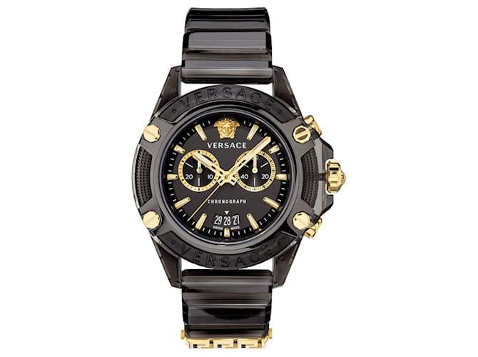 Versace Icon Active Chronograph Watch Black  ref.378050