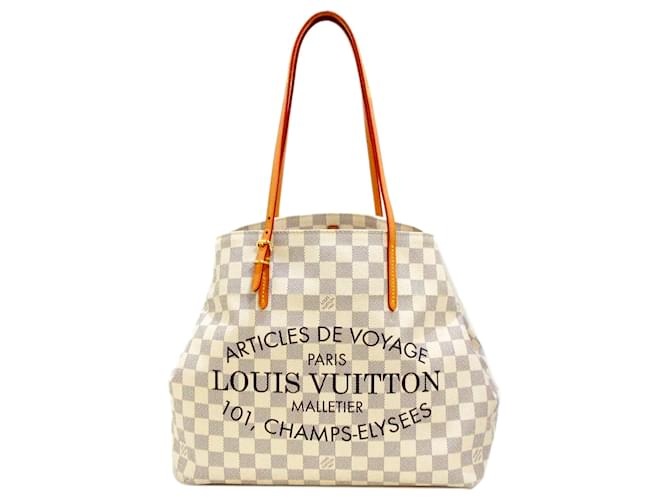 Louis Vuitton White Damier Azur Cabas Adventure MM Cloth ref