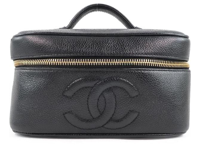 Chanel Vanity Black Leather  ref.378513