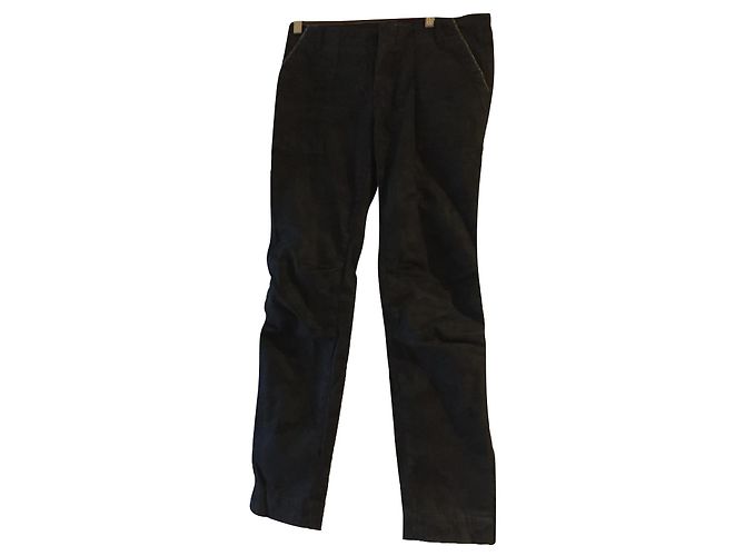 Autre Marque Pantaloni mimetici neri e blu navy Blu scuro