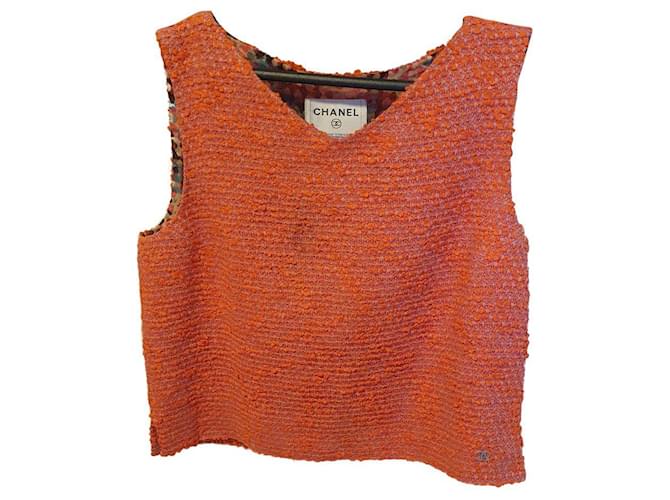 Chanel Vintage Orange Wool  ref.378603