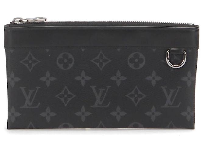 Louis Vuitton Monogram Eclipse Discovery Pochette PM in black coated/waterproof canvas Cloth  ref.378776