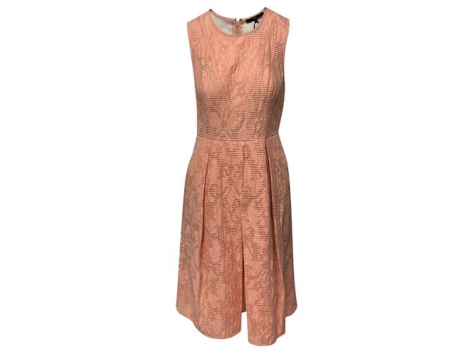 Vestido plissado Tibi Coral