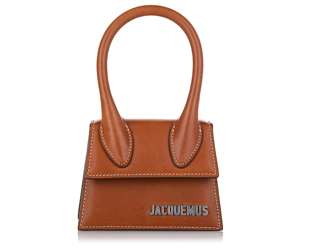 Jacquemus Brown Mini Le Chiquito Homme Tasche Braun Leder Kalbähnliches Kalb  ref.378922
