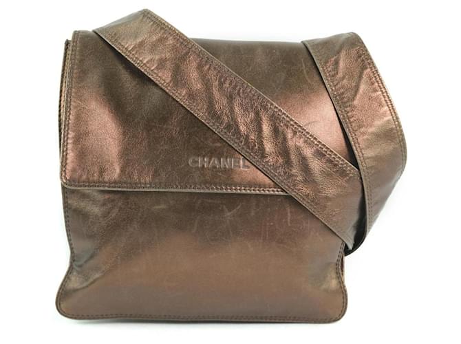 Chanel Braun Leder  ref.379071