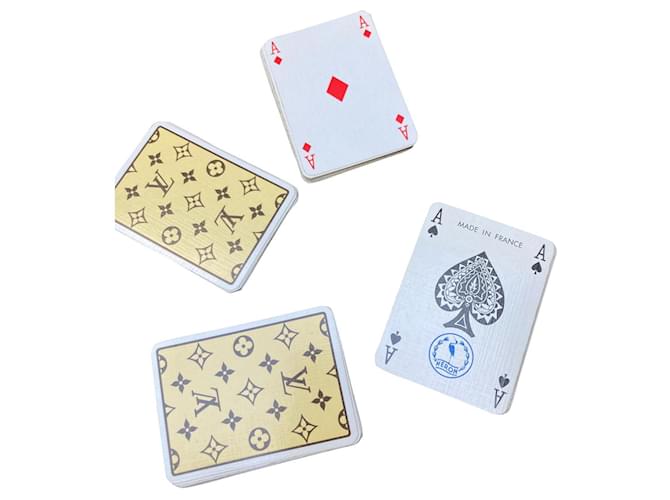 Jeu de carte poker Louis Vuitton Beige  ref.379153