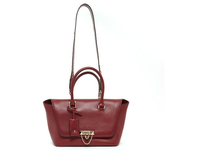 Valentino ROCKSTUD RED LEATHER STRAP