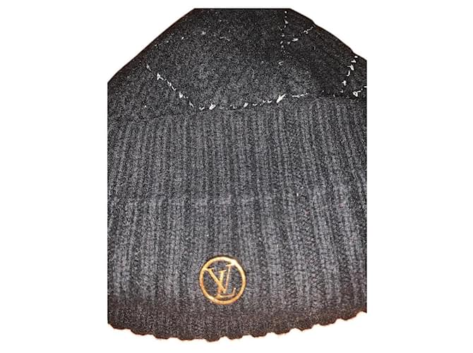 Louis Vuitton Chapeaux Cachemire Noir  ref.379315