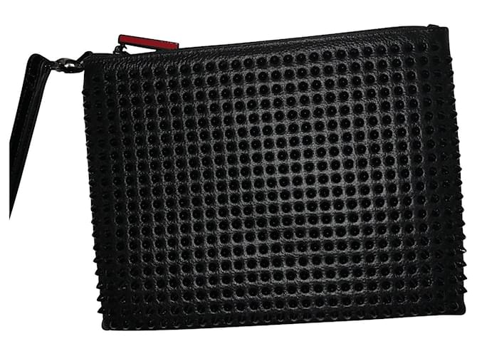 Christian Louboutin Clutch bags Black Leather  ref.379323