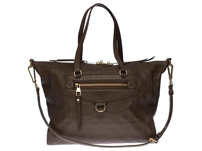 Louis Vuitton Lumineuse shoulder bag in brown empreinte monogram leather, garniture en métal doré  ref.379325