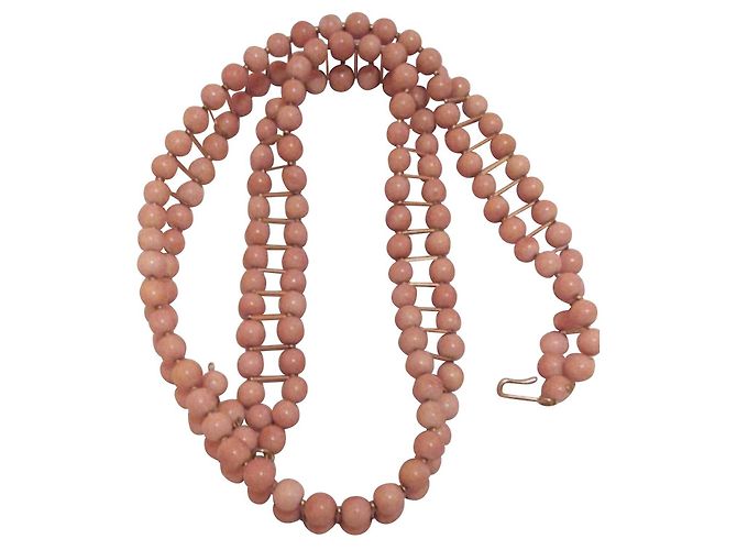 Chanel Keramikperlen Gürtel Koralle Pink