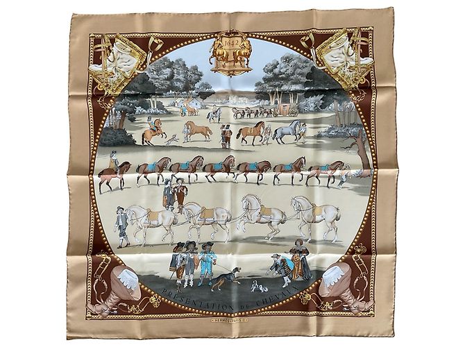 Hermès Presentación de caballos Beige 