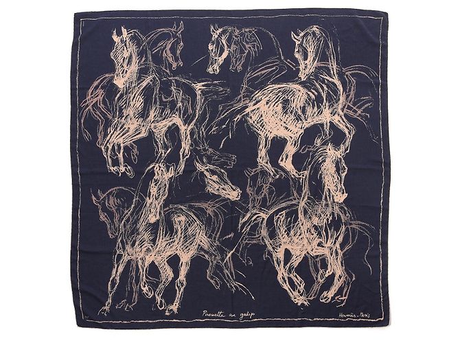 Hermès Pirouette al galoppo Blu navy
