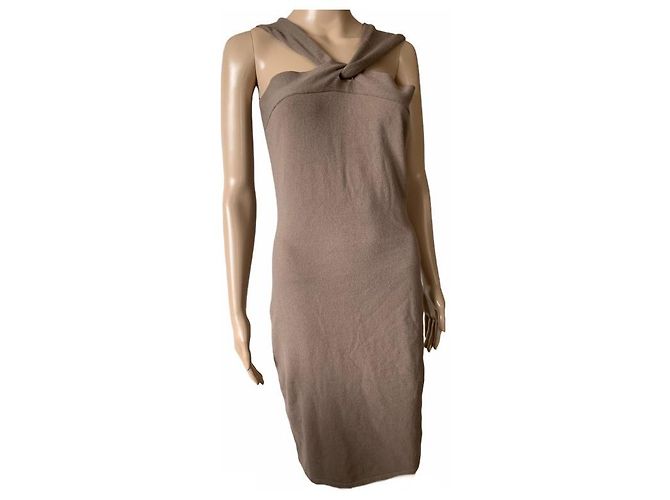 Autre Marque Vestido Stefanel de viscose marrom XL