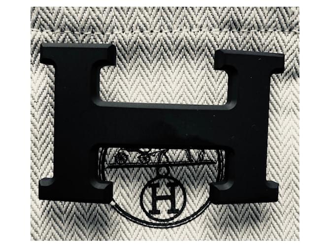 Hermès H Preto Metal  ref.379954