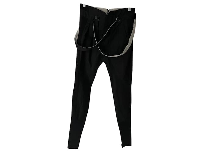 Balenciaga Pantalones, polainas Negro Lana  ref.379988