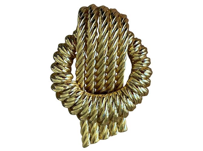 Spilla Balenciaga in metallo dorato D'oro