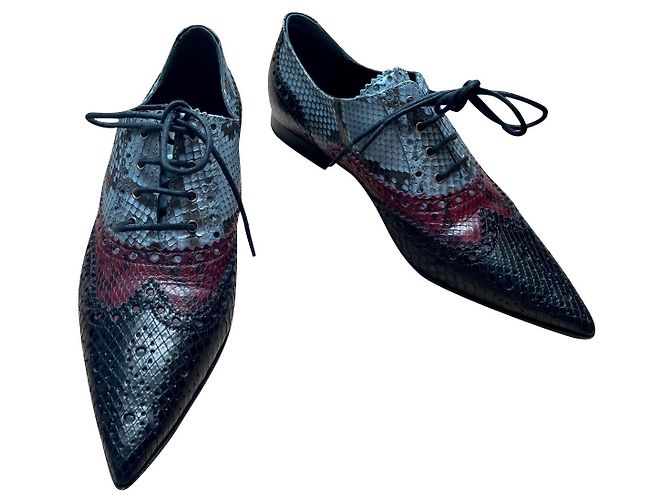 Scarpe stringate Gucci Gia in pitone 35.5 Multicolore 
