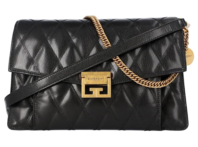 Givenchy GV3 shoulder bag grained leather padded black  ref.380024