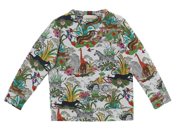 Gucci Savanna Langarmshirt für Kinder Mehrfarben Baumwolle  ref.380040