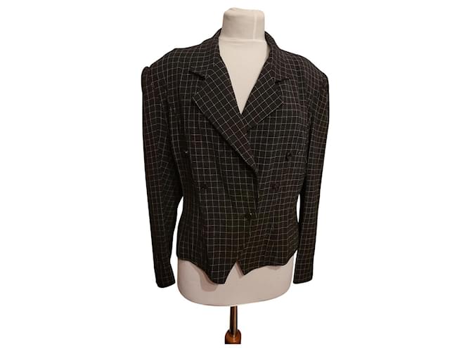 Emanuel Ungaro vintage blazer Black Wool  ref.380138