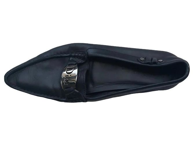 Dior Loafer schwarzes Leder Größe 40