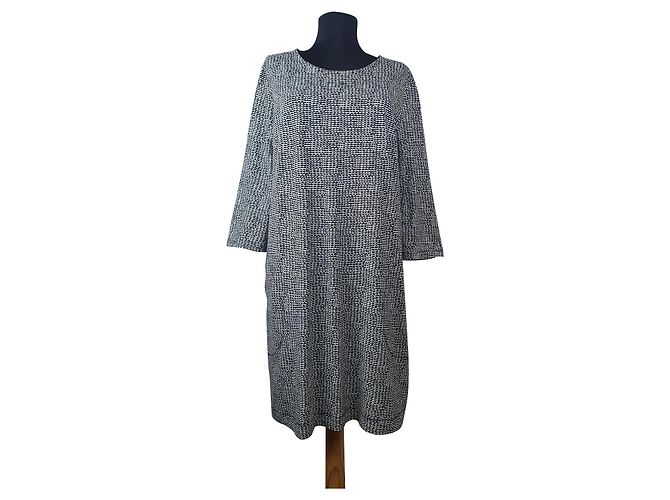 Vestido Marimekko Meitin Negro Blanco Algodón