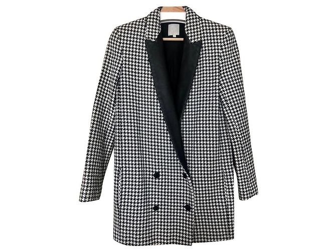 Casaco de algodão houndstooth preto Pablo De Gerard Darel