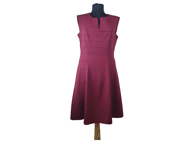 Vestido Tommy Hilfiger Rojo Oscuro Burdeos