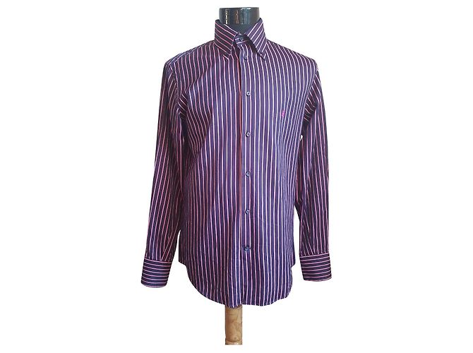 Camicia Carolina Herrera in cotone a righe viola Porpora