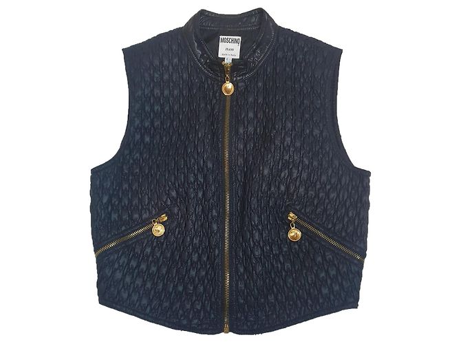 Chaqueta sin mangas Moschino negra Negro