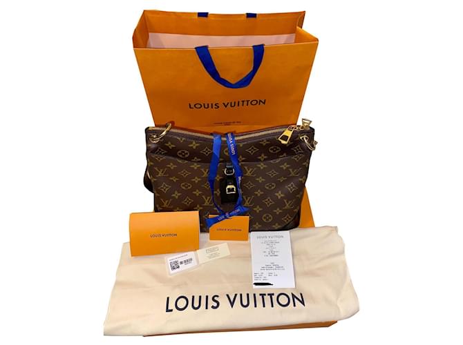 Louis Vuitton ODEON MM Negro Cuero  ref.380454