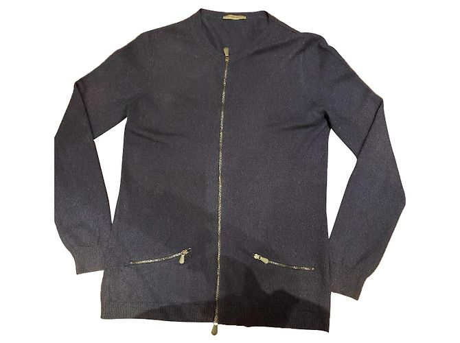 Bottega Veneta Strickjacke aus Kaschmir Navy Blau Marineblau