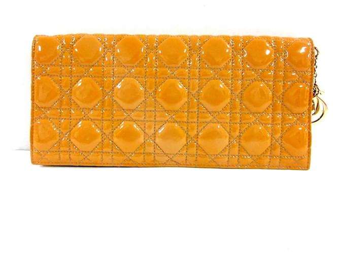 Dior Lady Dior Orange Leather  ref.380788