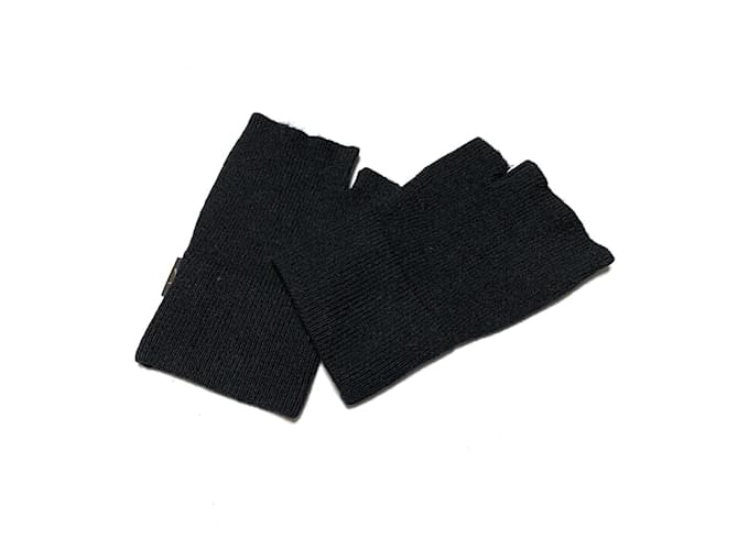 Louis Vuitton Gloves Black Wool  ref.380920