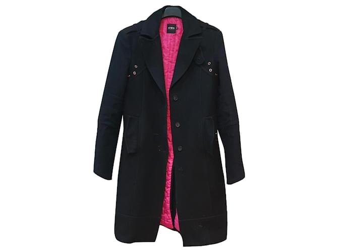 Costume National black coat Wool  ref.380980
