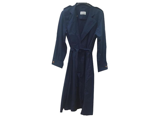 Gabardina de algodón azul Herno Azul oscuro