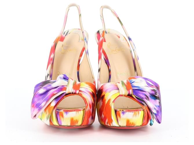 Christian Louboutin Heels Multiple colors Cotton  ref.381058