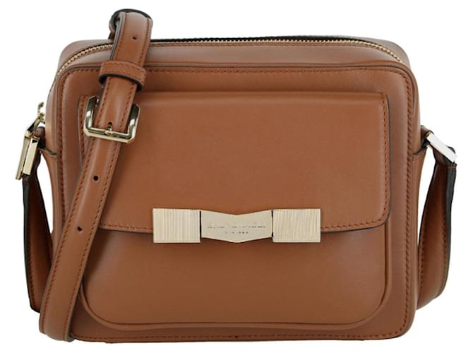 Bruno Magli Chiseled M Leather Camera Bag Brown ref.381342 Joli