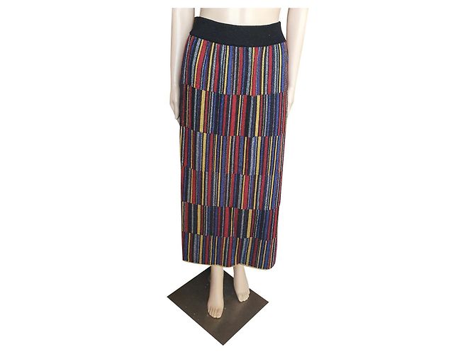 Autre Marque Falda midi de lamé Maison Père Multicolor