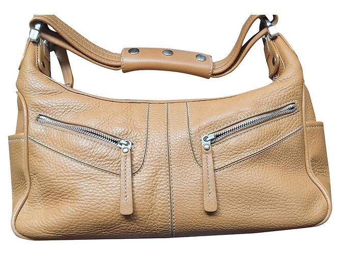 Bolsa Tod's de couro cor conhaque Dourado Cobre