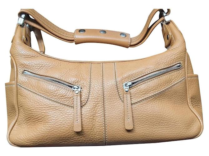 Tod's Handbags Golden Cognac Copper Leather  ref.381566