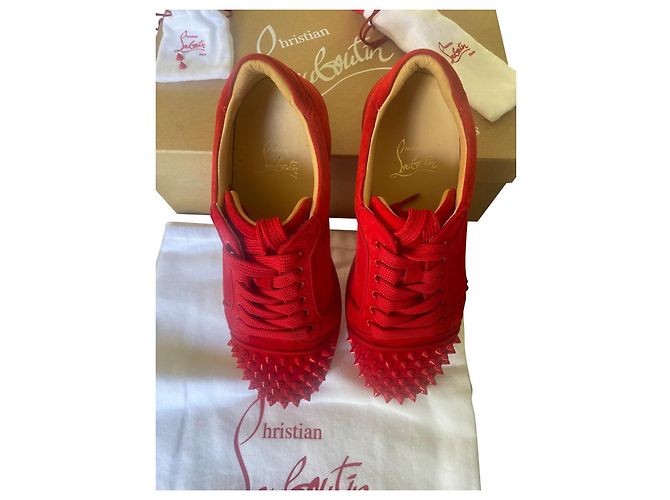 Christian Louboutin Rote Louboutin-Turnschuhe