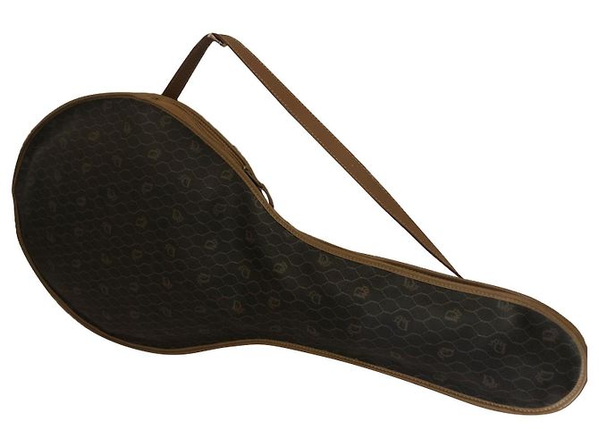 Bolsa de tênis Christian Dior de couro marrom