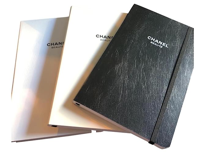 Cambon 3 carnets de notes  Chanel Elasthane Noir  ref.381657