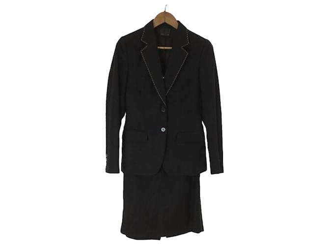 [Used] FENDI Suit Tailored Brown Skirt Setup Wool  ref.381664