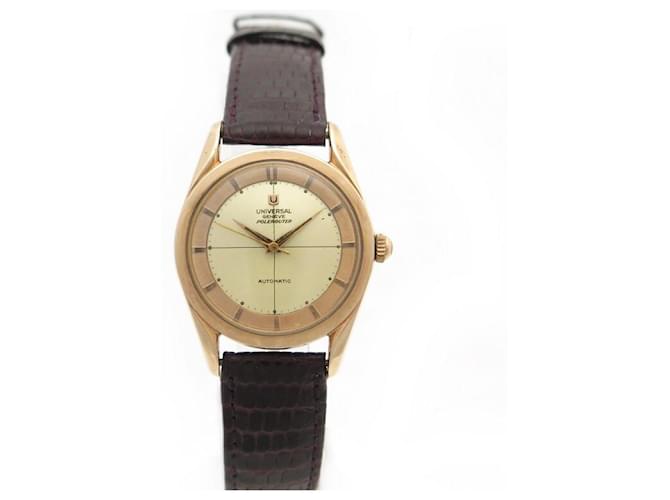 Autre Marque VINTAGE UNIVERSAL GENEVA POLEROUTER WATCH 35 MM AUTOMATIC GOLD PLATE WATCH Golden Gold-plated  ref.381734