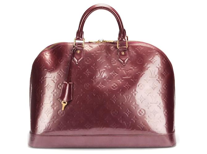 Burgundy Leather Louis Vuitton Alma ( Red ), Luxury, Bags