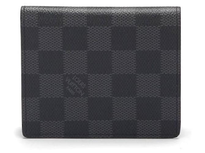 Louis Vuitton Damier Graphite Compact 6CC Wallet in black coated